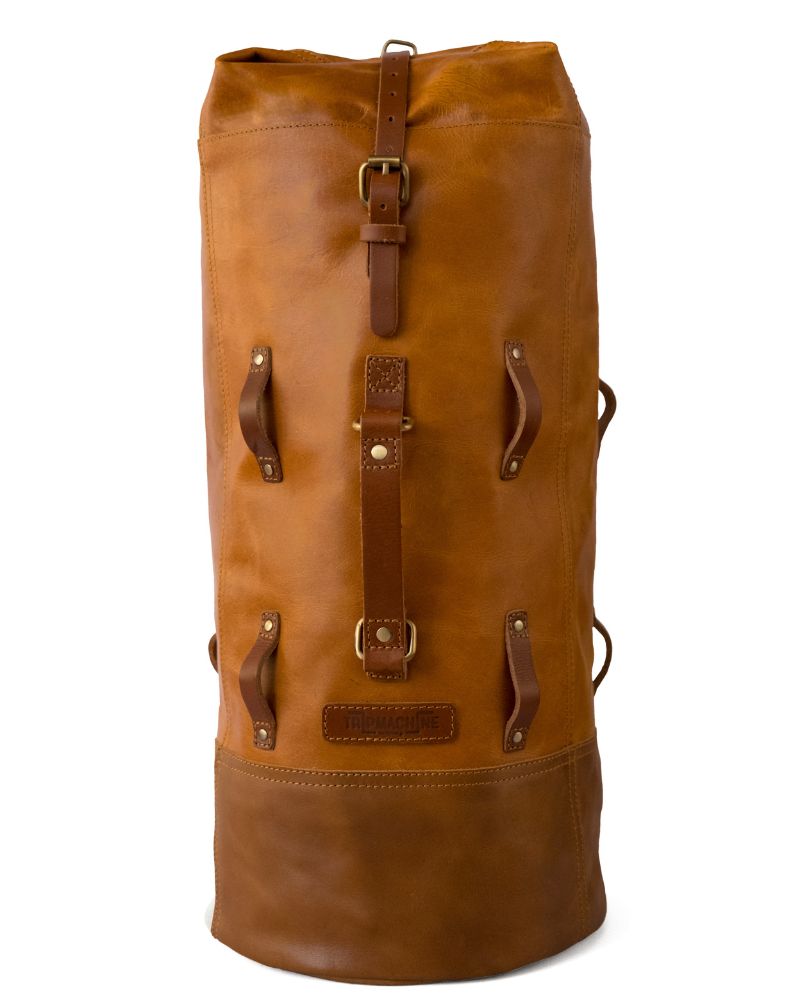 Buff Leather MIlitary Duffel - Vintage Tan