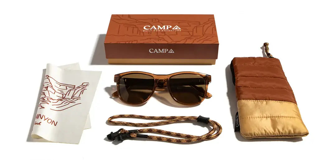 CAMP Trail Sunglasses - Grand Canyon Engraved Edition: Sienna / Walnut Engraved / Basic Polarized Brown