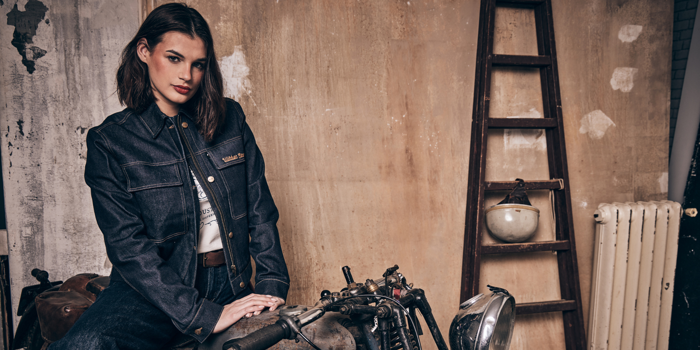 DENIM MOTORCYCLE JACKET - HERITAGE