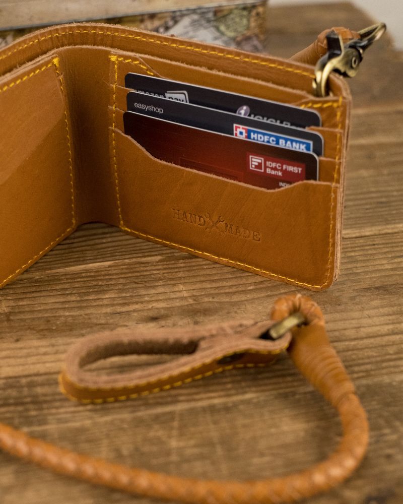 Buff Leather Wallet - Tan "Trigger"