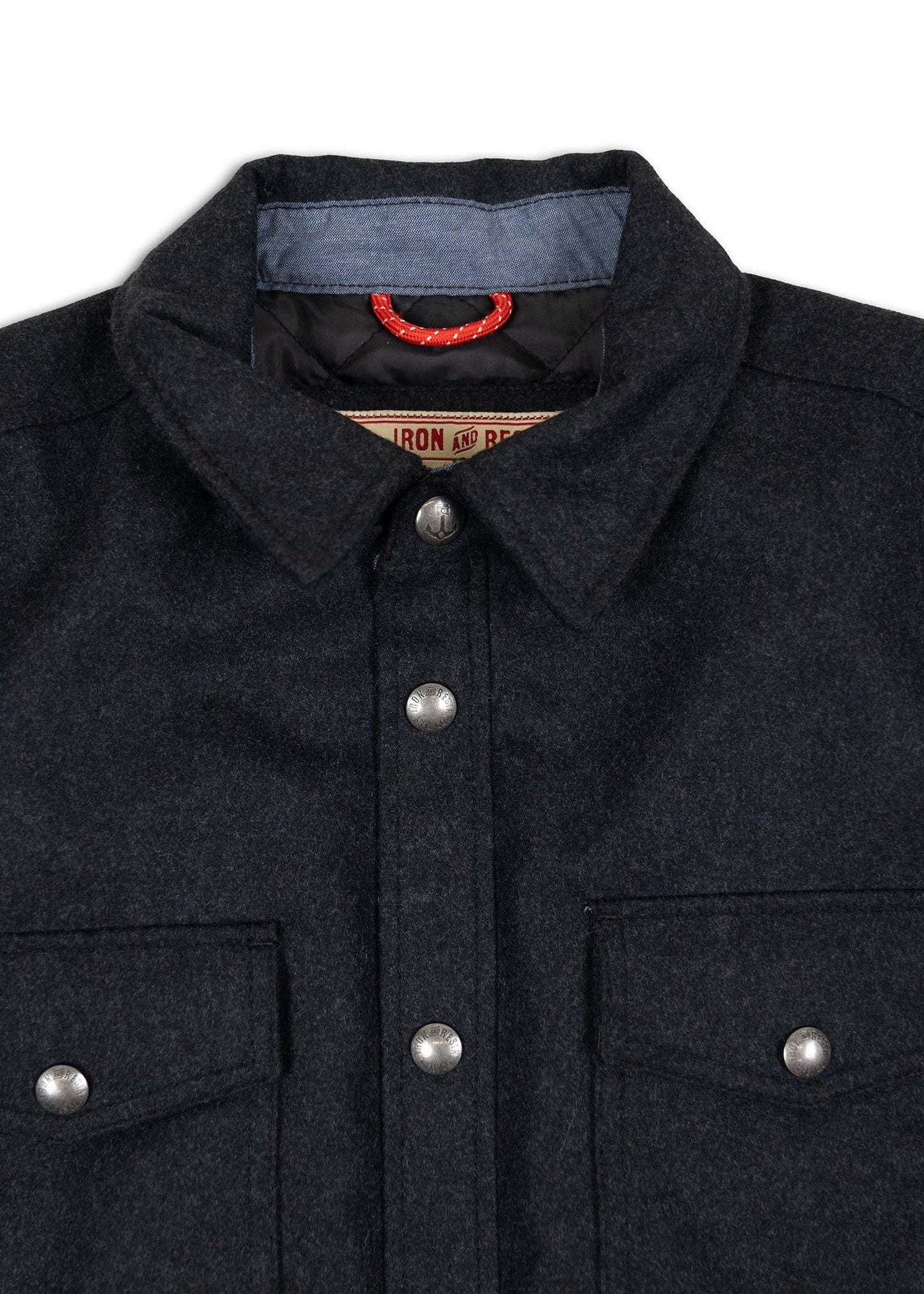 Peak Wool Blend Shirt: Anthracite / Large