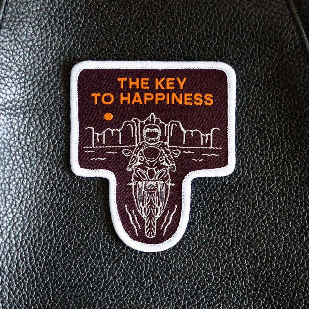 The Key To Happiness - Motorcycle Patch