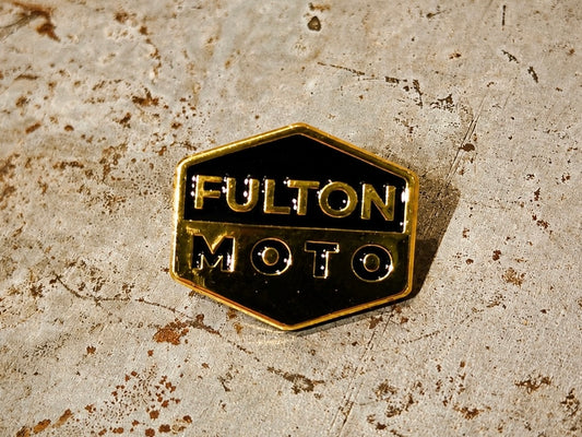 Fulton Moto Gold Logo Pin
