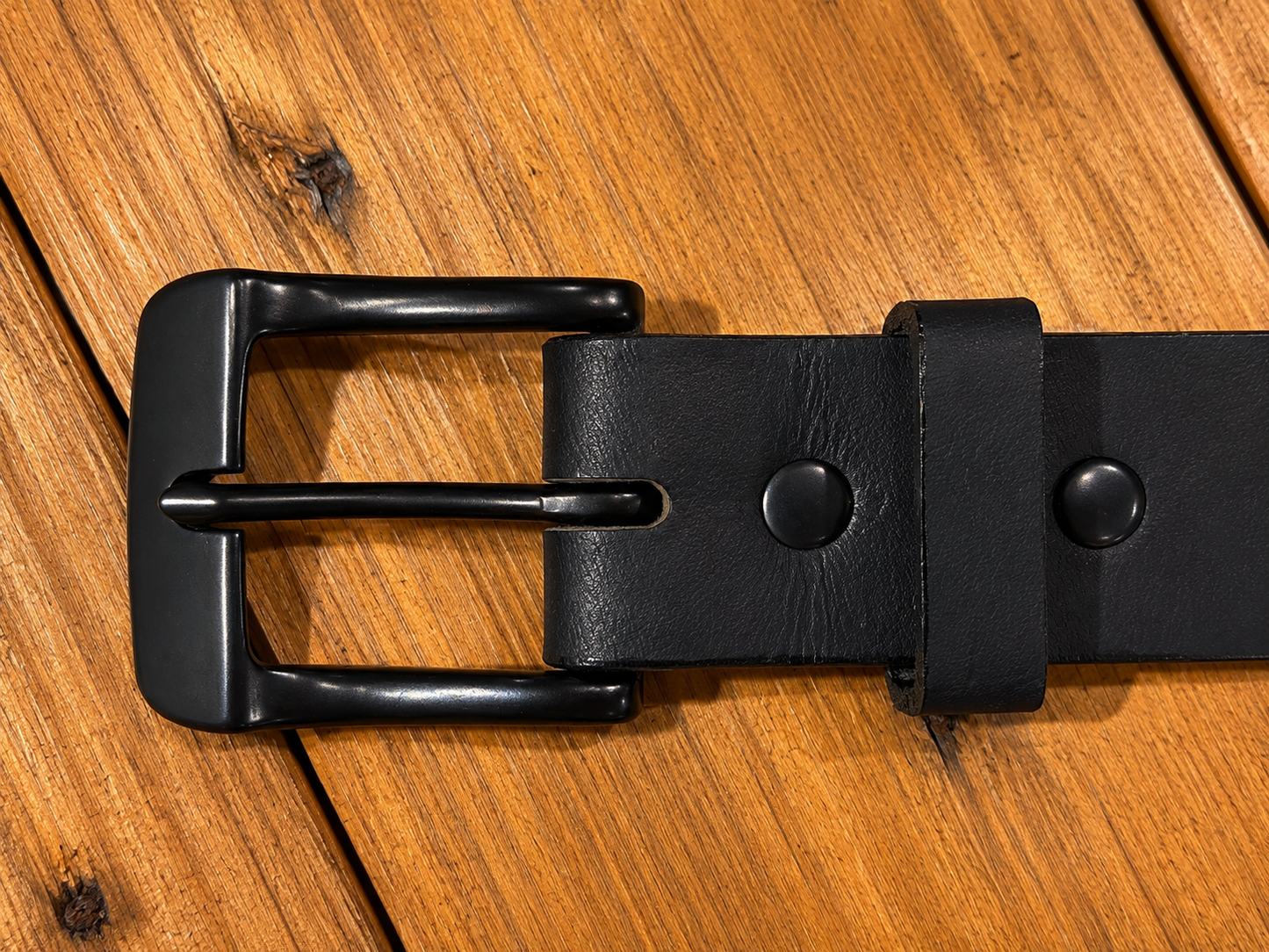 Fulton Moto Water Buffalo Leather Belt - Black