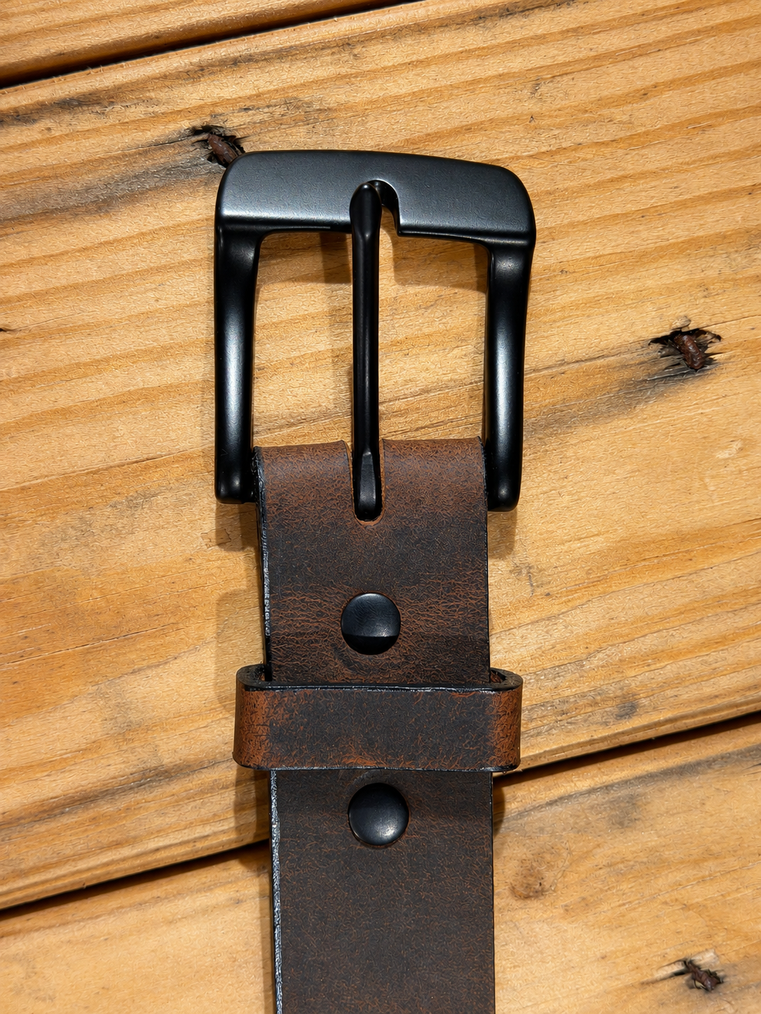 Fulton Moto Water Buffalo Leather Belt - Brown
