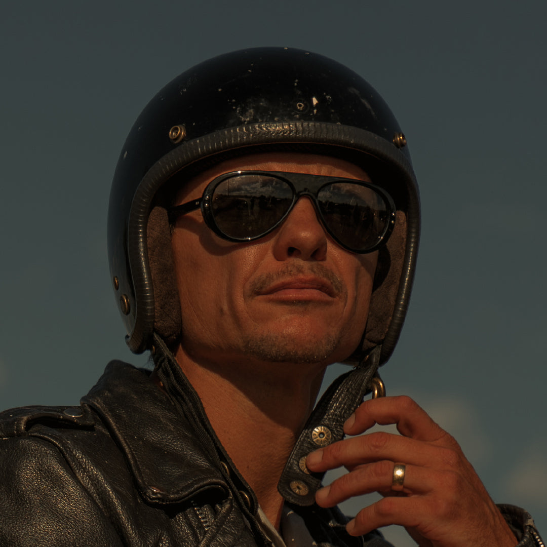 VALLON Moto Aviators Sunglasses Tortoise - Green