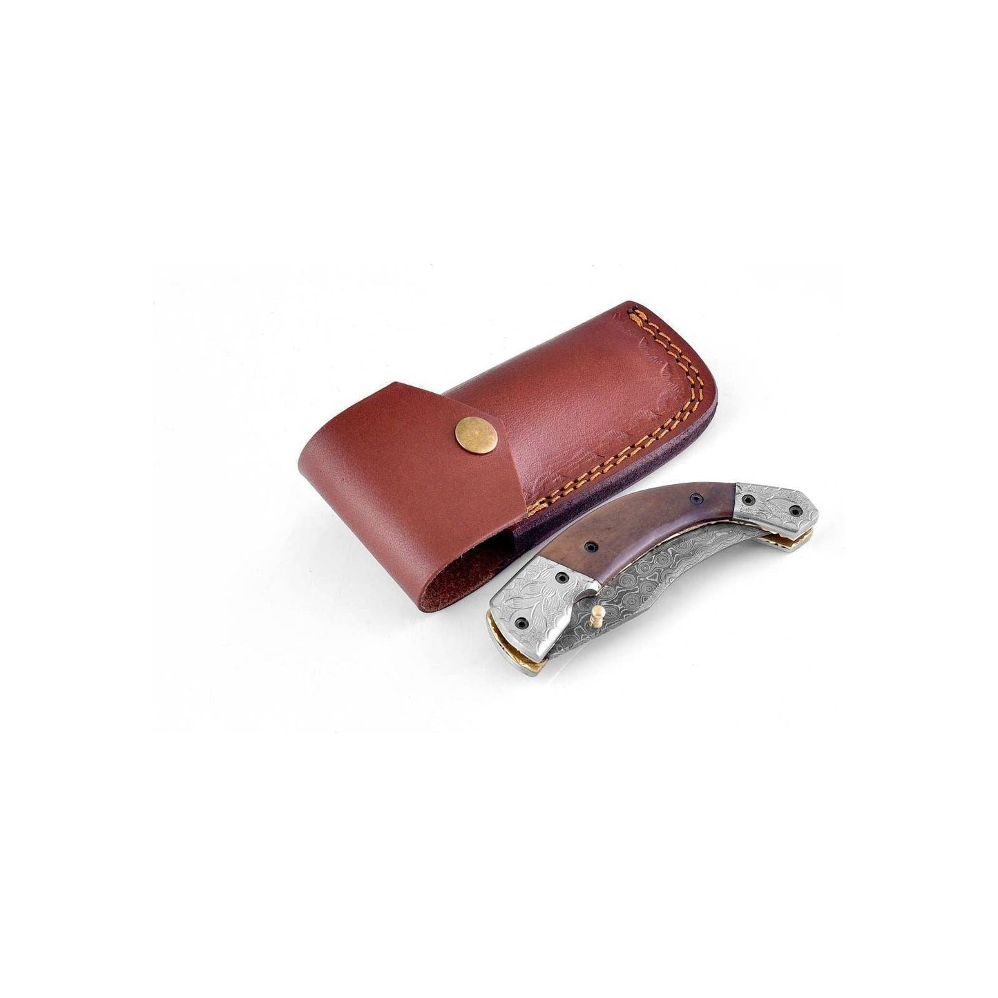 Damascus EDC Utility Folding Knife