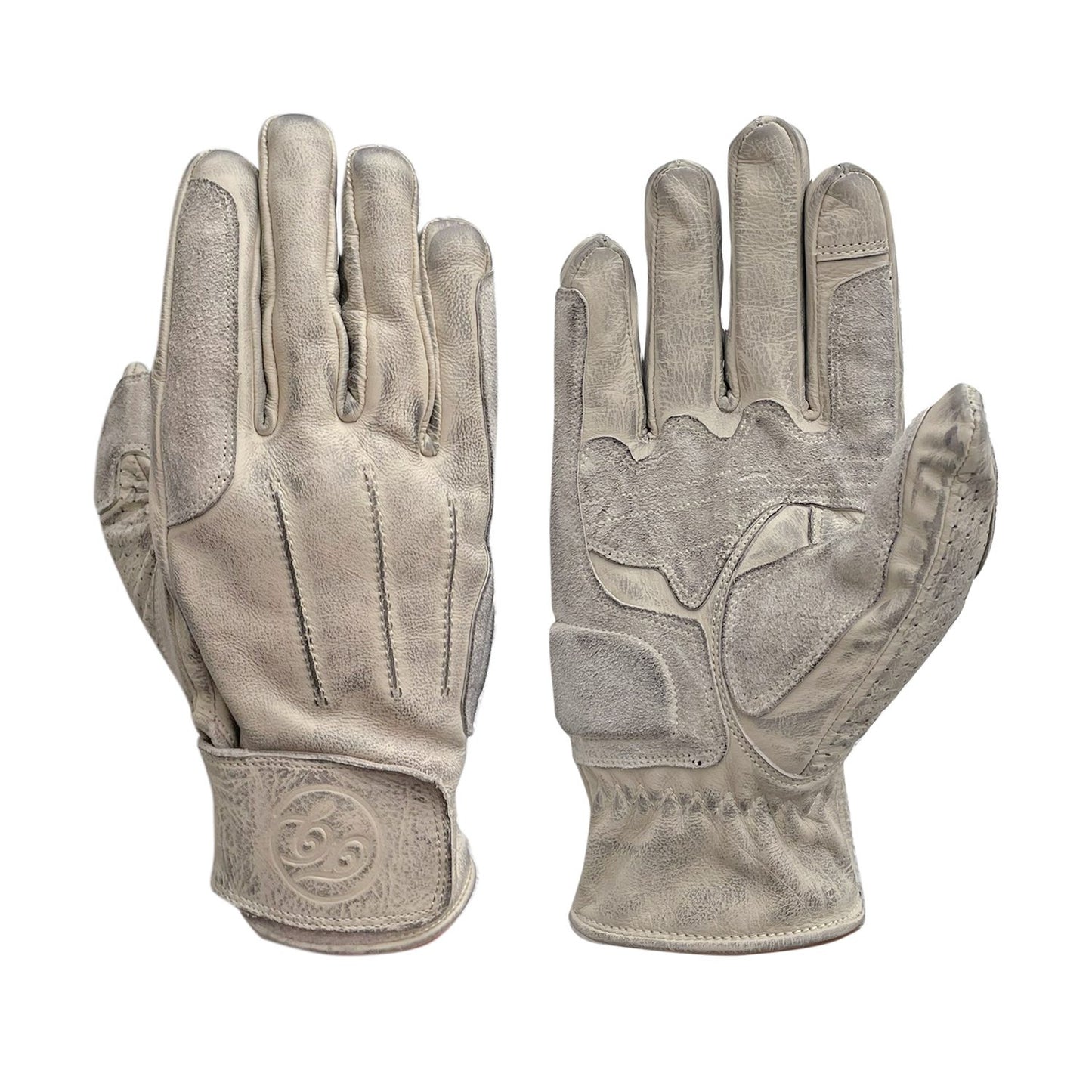 Rover Leather CE Gloves Aged White