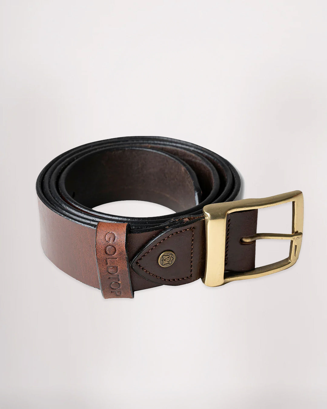 Leather Belt - Brass Keep | Bourbon