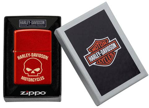 Harley-Davidson Metallic Red Design Zippo Lighter