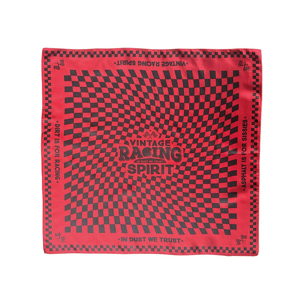 Silk Scarf – Vintage Racing Spirit Black / Red