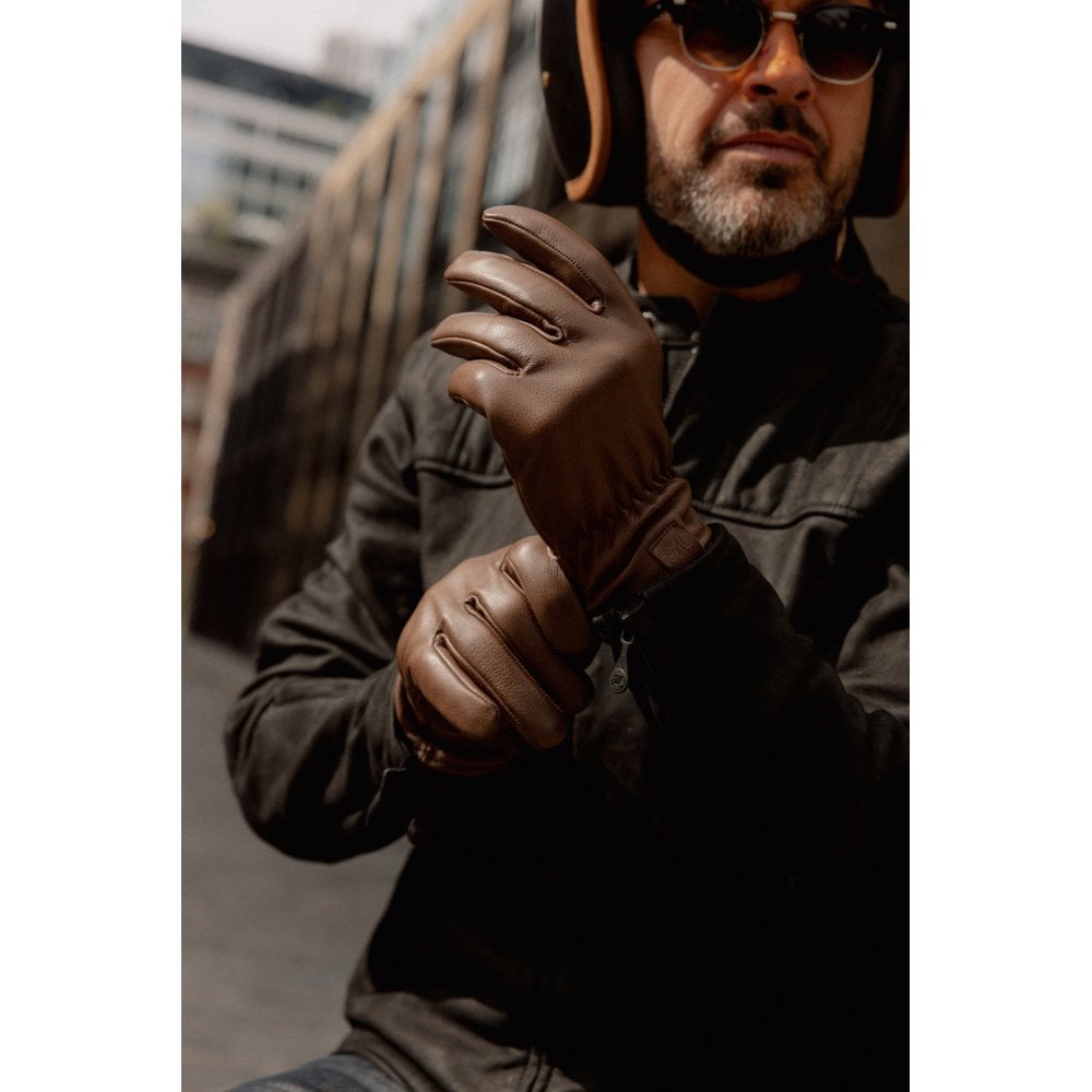 Motone SPIRIT - Motorcycle Riding Gloves - Leather - Brown