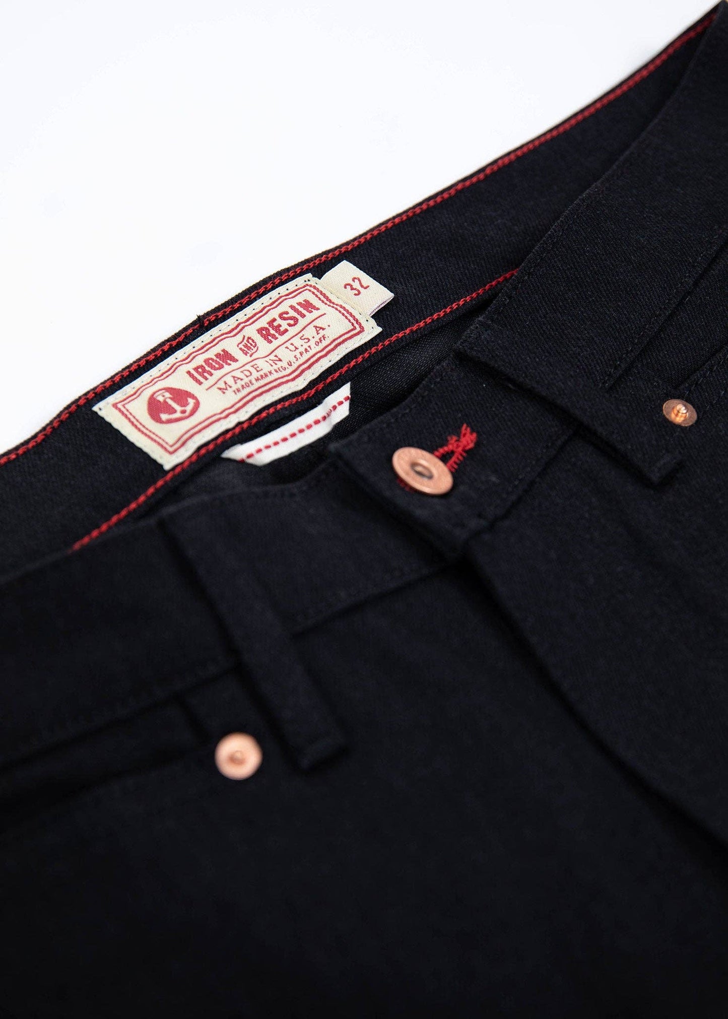 Enduro Reinforced Denim Jeans in Black: 38