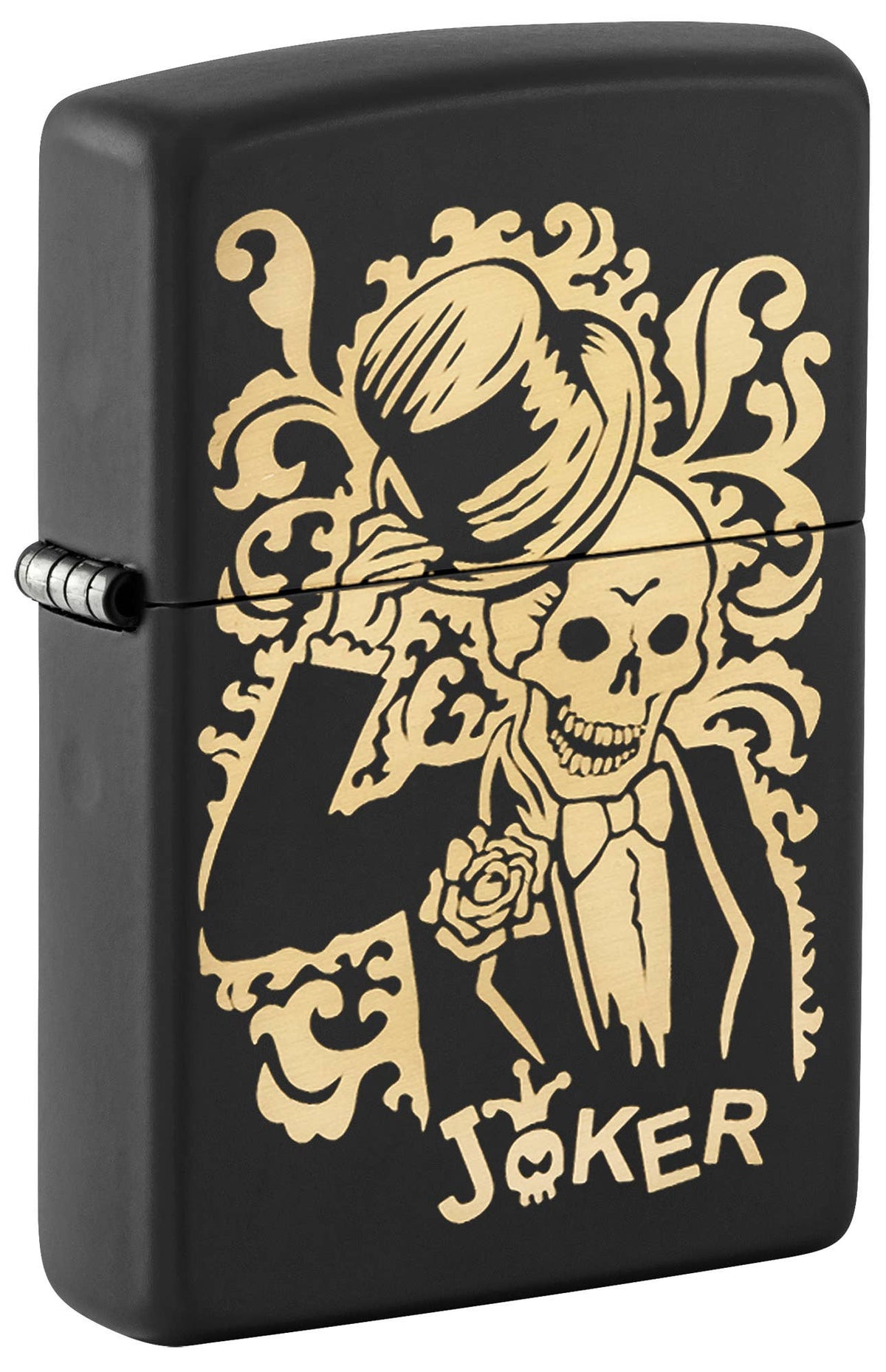 Zippo Bronze Joker Engraved Black Matte Lighter