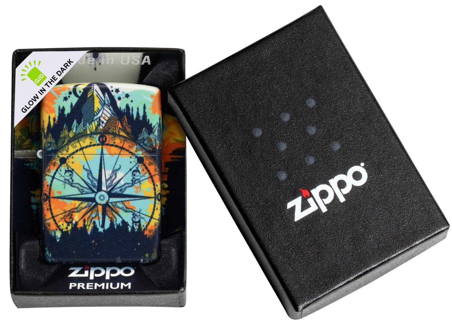Zippo Compass 540 Color Glow In The Dark Windproof Lighter