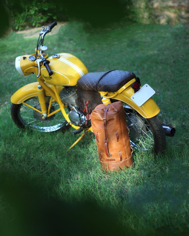 Buff Leather MIlitary Duffel - Vintage Tan
