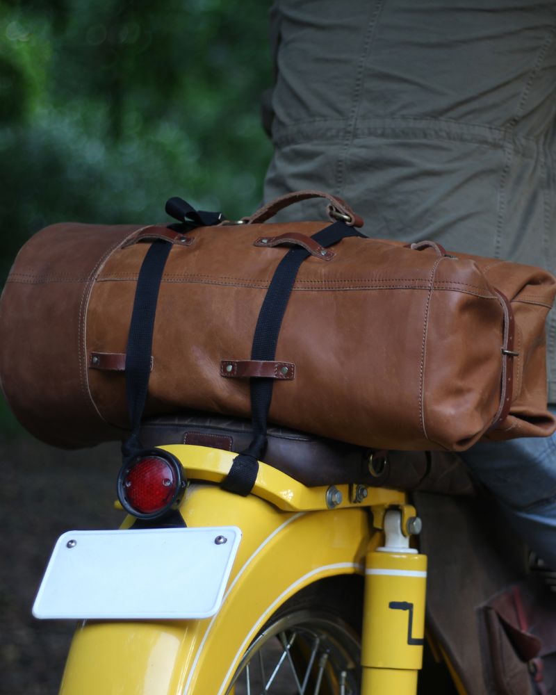 Buff Leather MIlitary Duffel - Vintage Tan