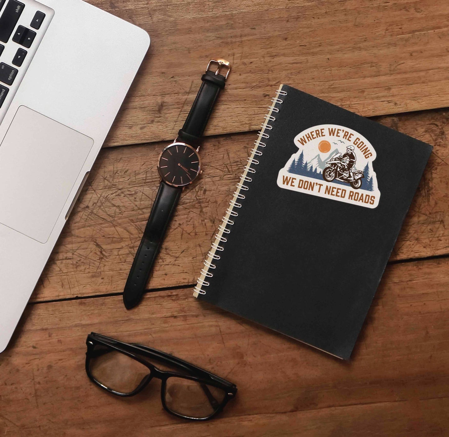 Where We're Going We Don't Need Roads ADV Motorcycle Sticker