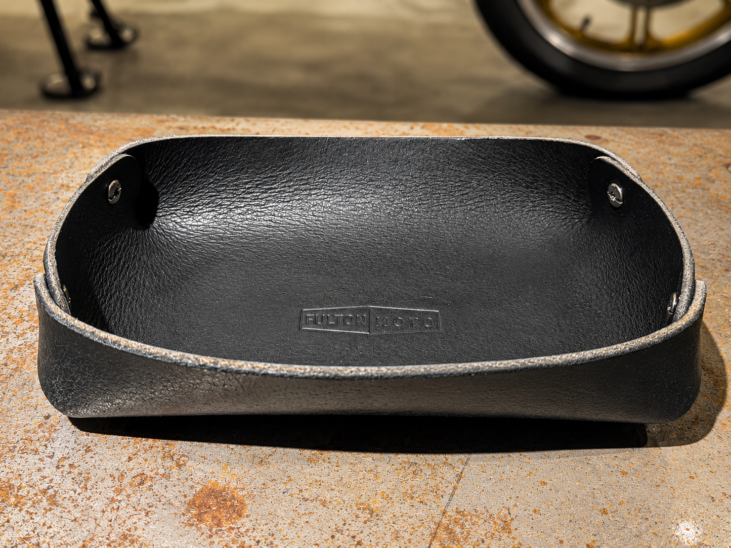 Fulton Moto Buffalo Leather Valet Tray