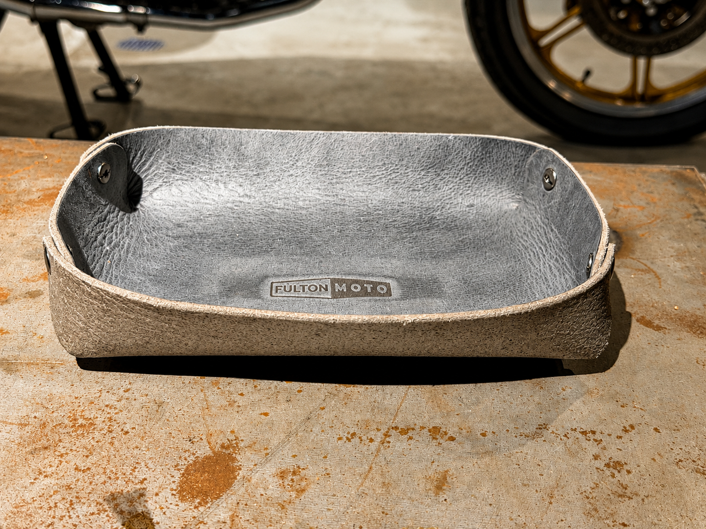 Fulton Moto Buffalo Leather Valet Tray