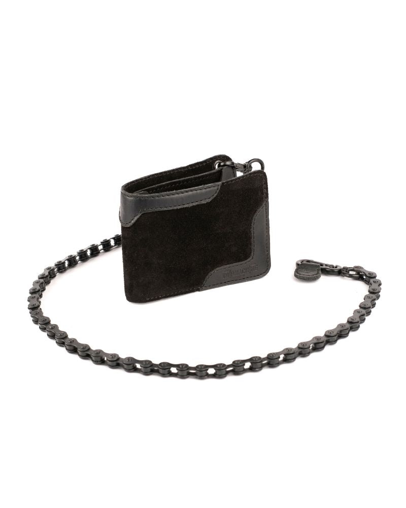 Buff Leather Rodeo Wallet - Black