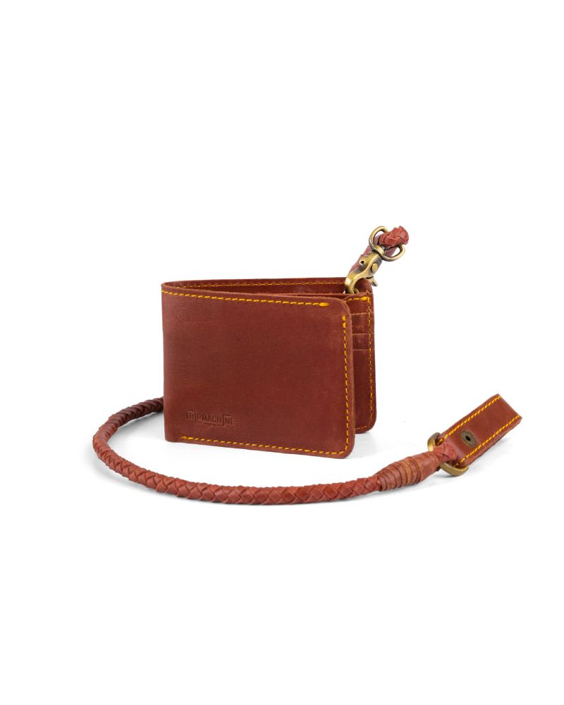 Buff Leather Guitarist Wallet - Cherry Red