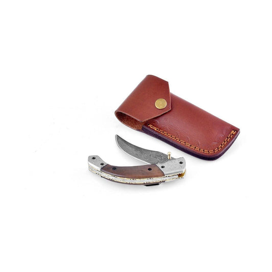 Damascus EDC Utility Folding Knife