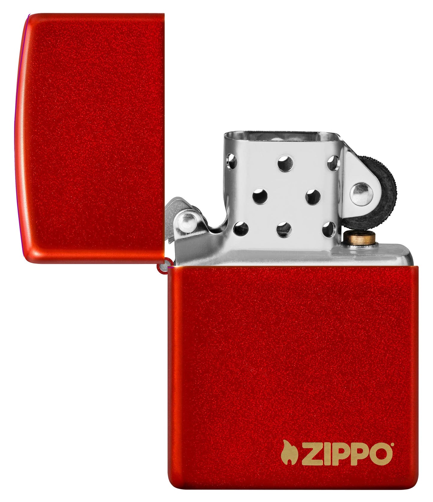 Zippo Classic Metallic Red Zippo Logo Windproof Lighter