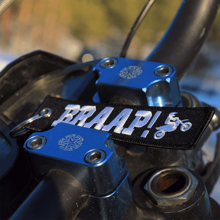 BRAAP! - Black Motorcycle Keychain