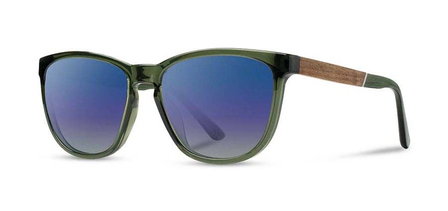 CAMP Arrowcrest Sunglasses - Fern: Fern / Walnut / HD Plus Polarized Grey