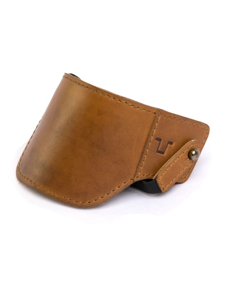 Buff Leather Shoe Protector Slip On - Brown