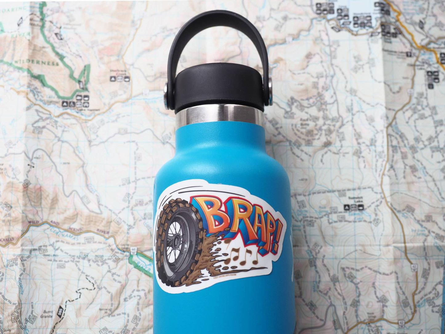 BRAP! Motorcycle Sticker, Offroad Motocross & Dirtbike Decal