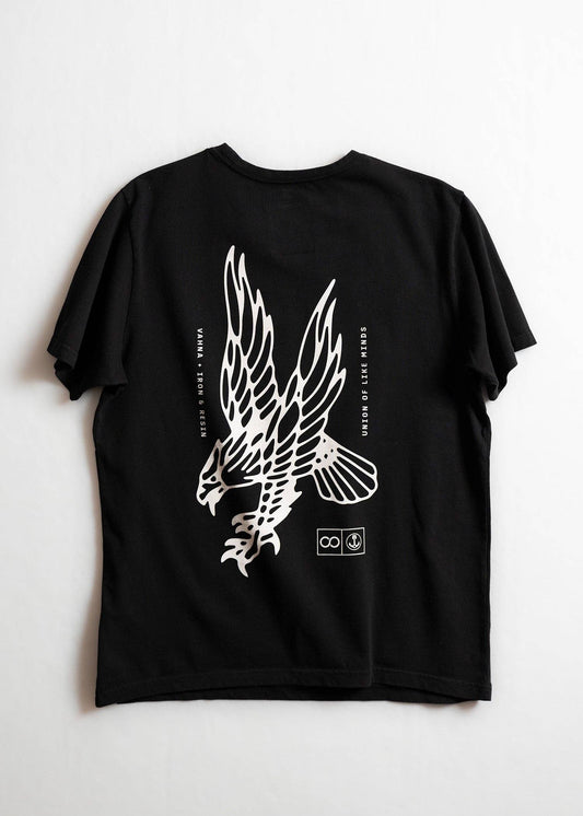 INR X Vahna Eagle Tee: Black / X-Large