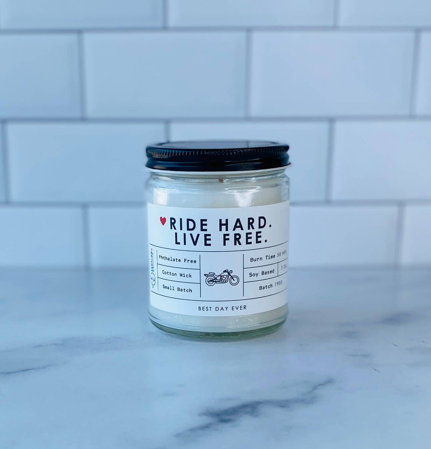 Ride Hard, Live Free Candle: White / Amber / Palo Santo Patchouli