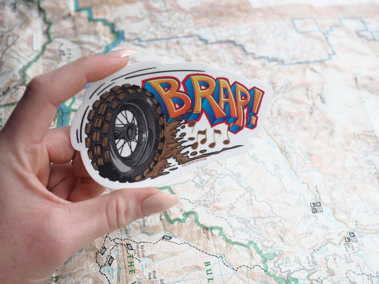 BRAP! Motorcycle Sticker, Offroad Motocross & Dirtbike Decal