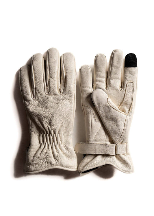 INR X VAHNA Moto Gloves: White / Small