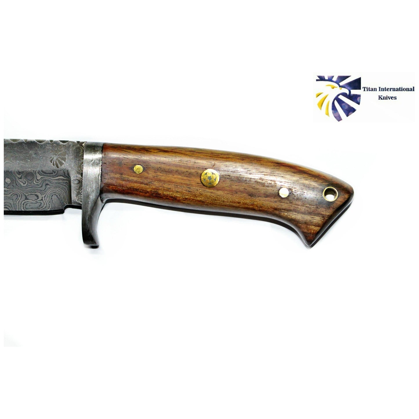 Hunting + Camping Rosewood Handle Damascus Blade