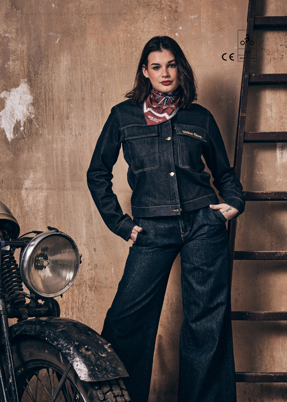 DENIM MOTORCYCLE JACKET - HERITAGE