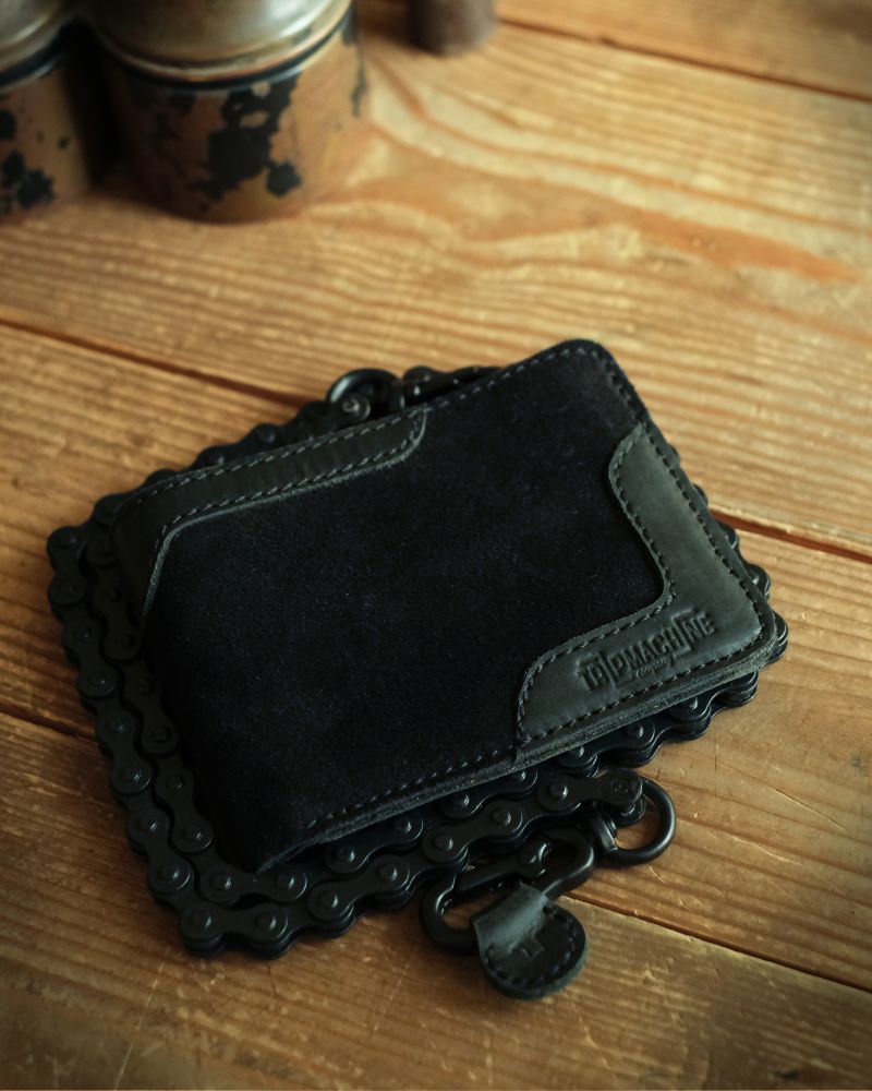 Buff Leather Rodeo Wallet - Black