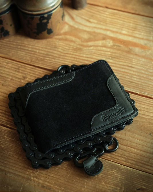 Buff Leather Rodeo Wallet - Black