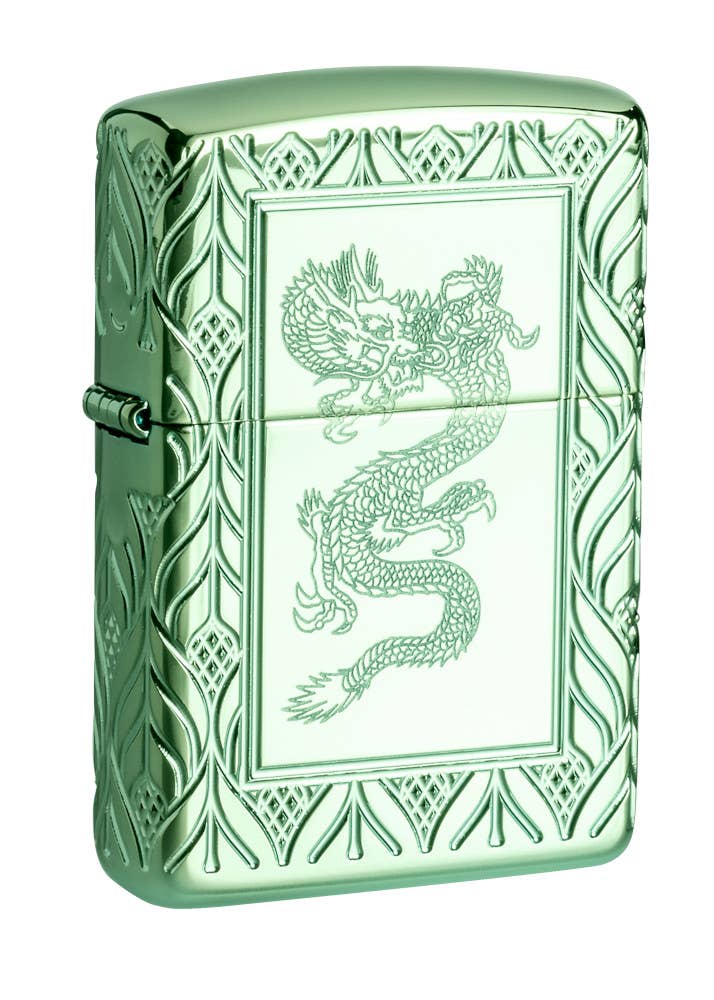Zippo Armor® High Polish Green Dragon Windproof Lighter