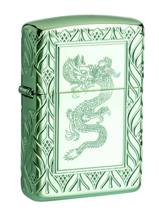 Zippo Armor® High Polish Green Dragon Windproof Lighter