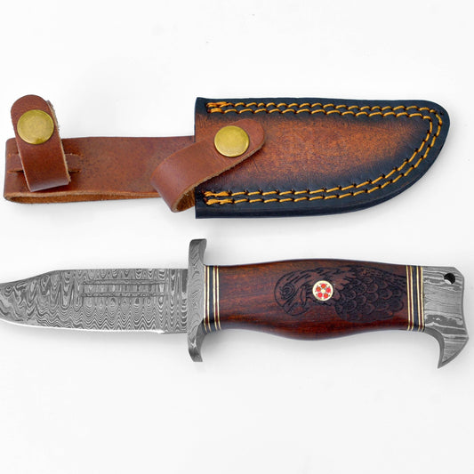 Eagle's Valor Damascus Hunting Knife