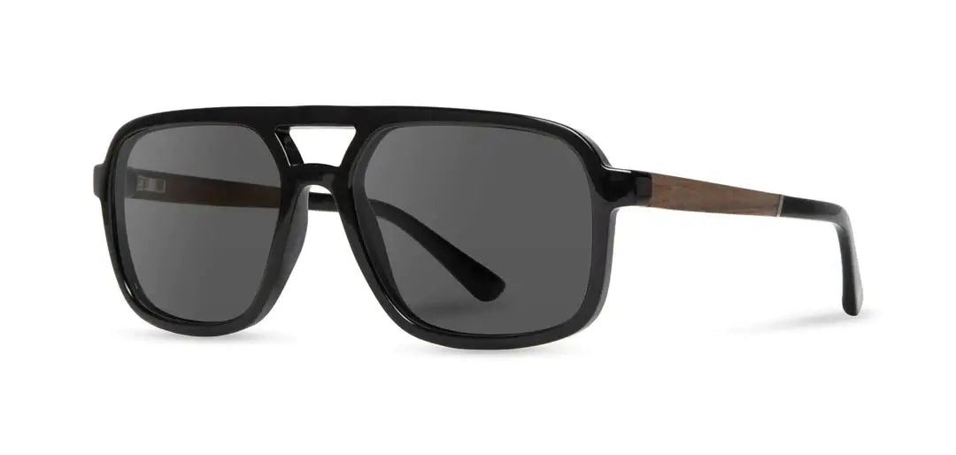 CAMP Glacier Sunglasses - Black: Basic Polarized Grey