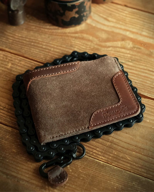 Buff Leather Rodeo Wallet - Brown