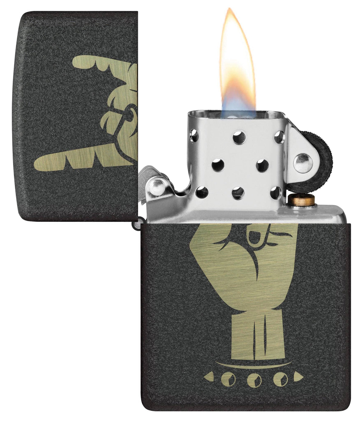 Zippo Rock On Design Black Crackle® Windproof Lighter