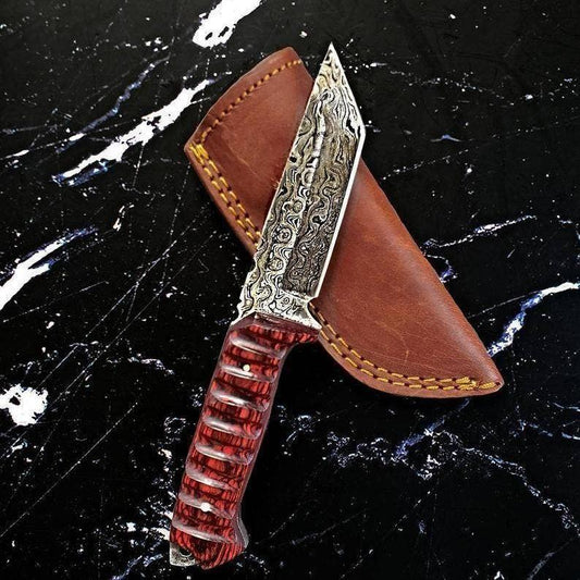 Damascus Diver Tanto Knife