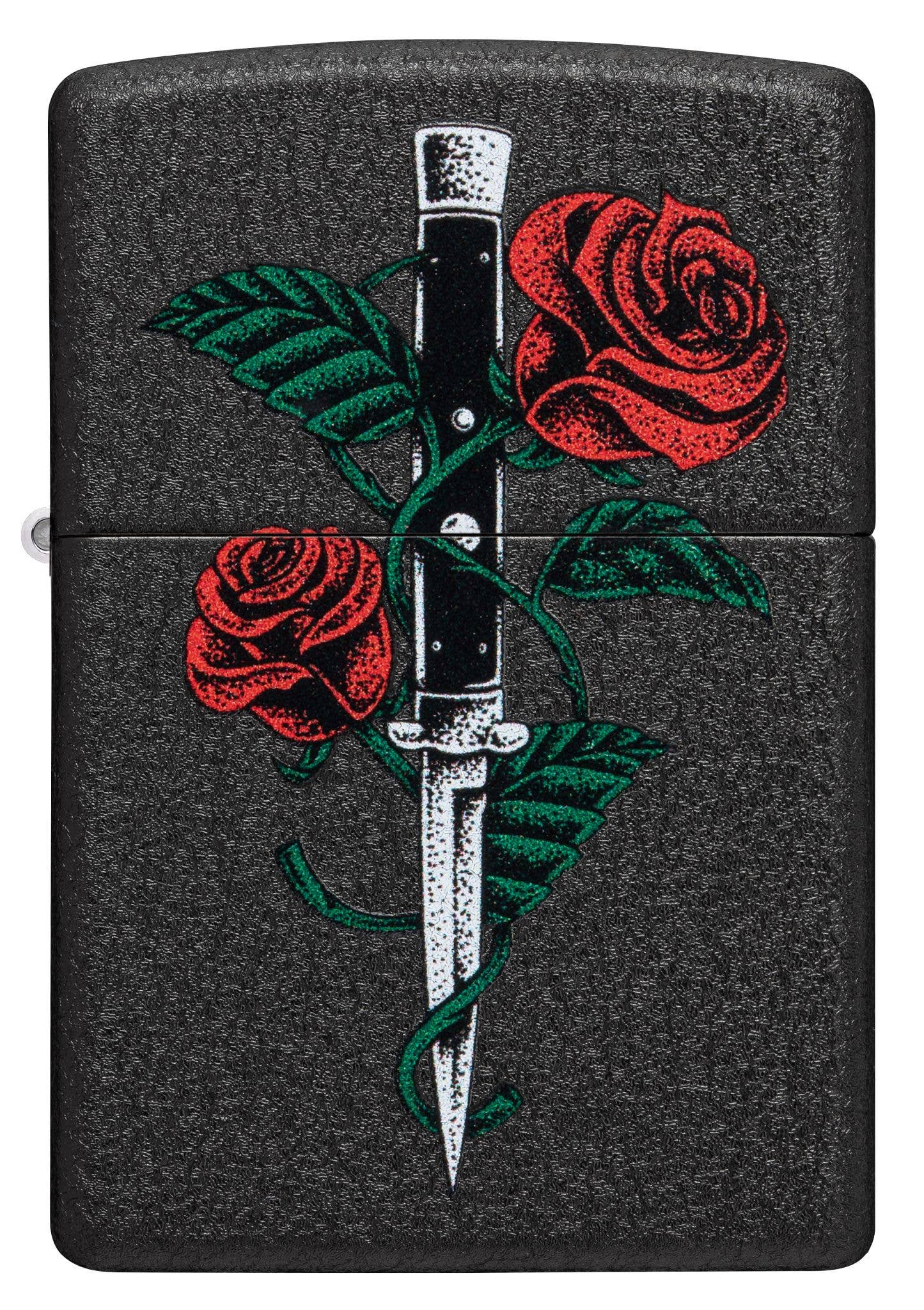 Zippo Rose Dagger Tattoo Design Windproof Lighter