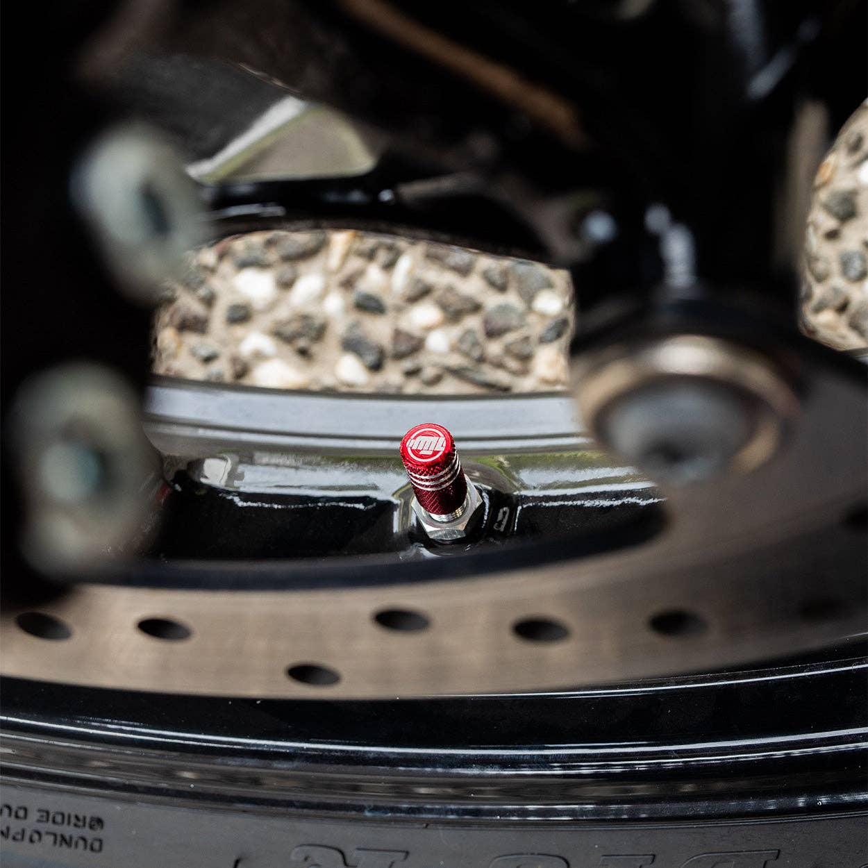Round Red ML - Motorcycle Valve Caps