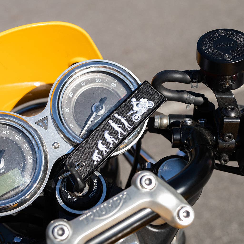Female Rider Evolution - Motorcycle Keychain